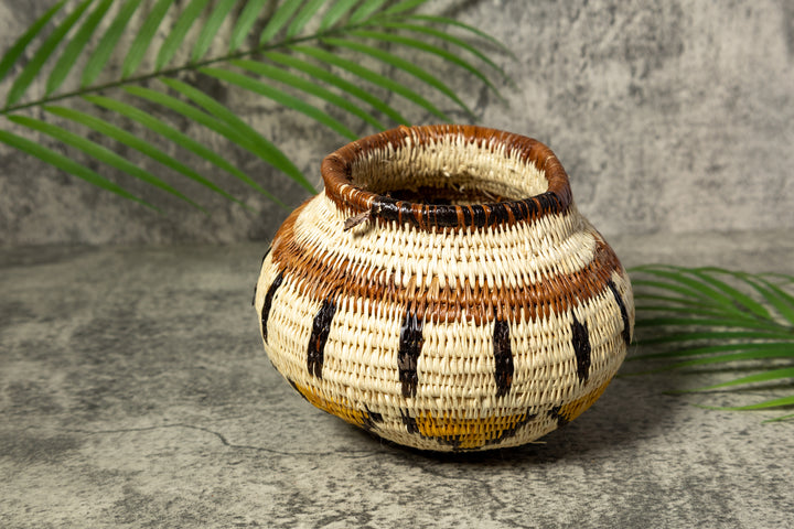 Bowl-Shaped Rainforest Vintage Basket
