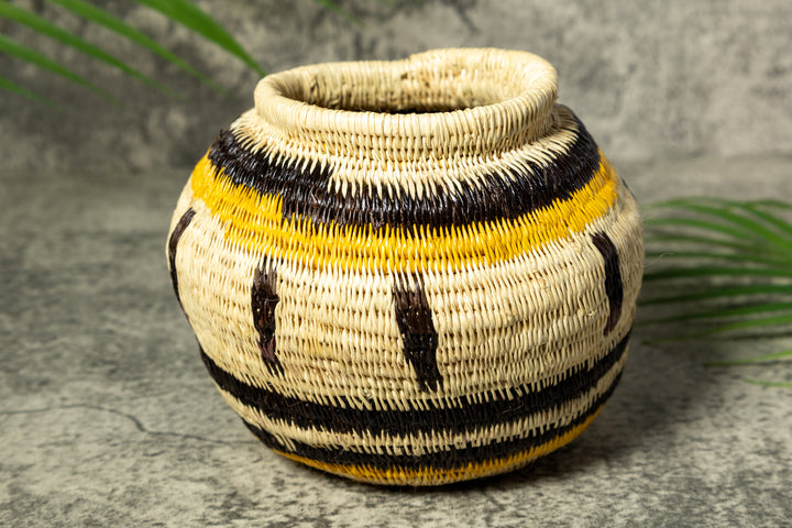 Black and Yellow Vintage Basket