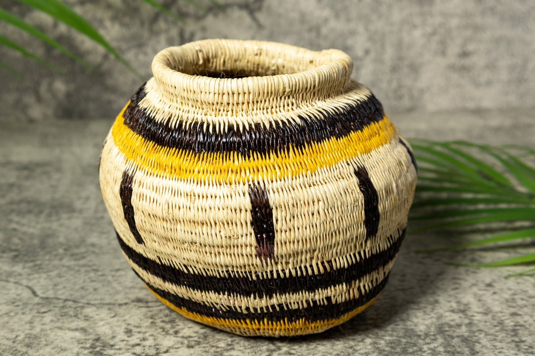 Black and Yellow Vintage Basket