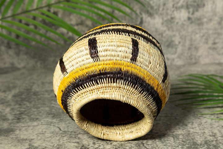 Black and Yellow Vintage Basket