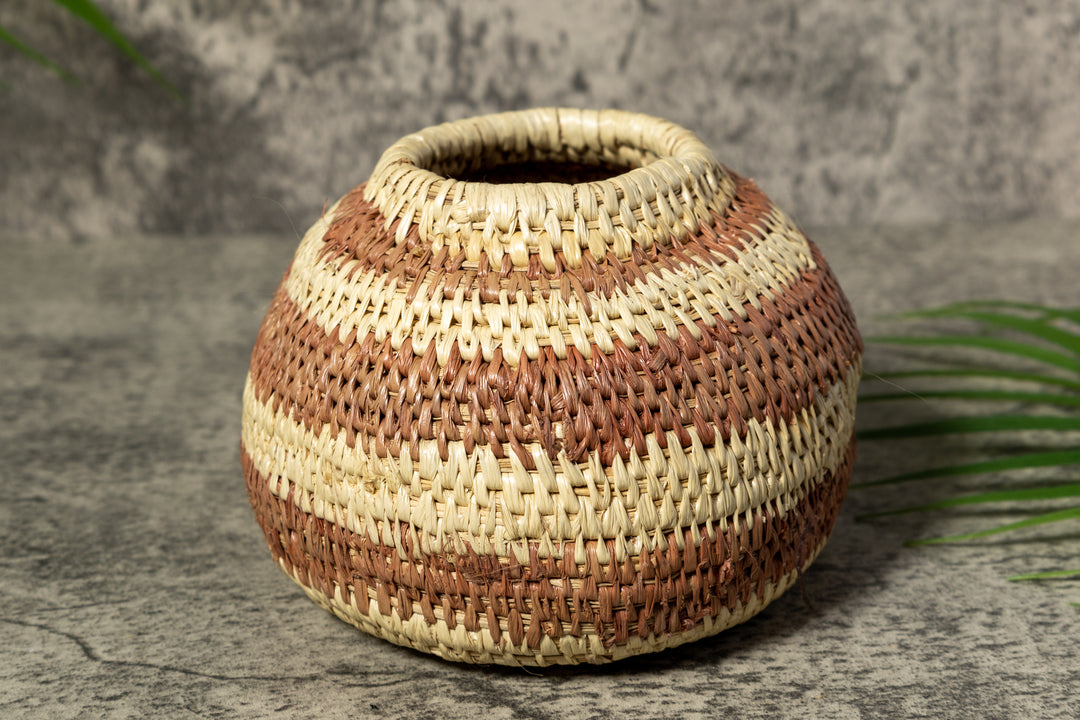 Brown Band Rainforest Vintage Basket
