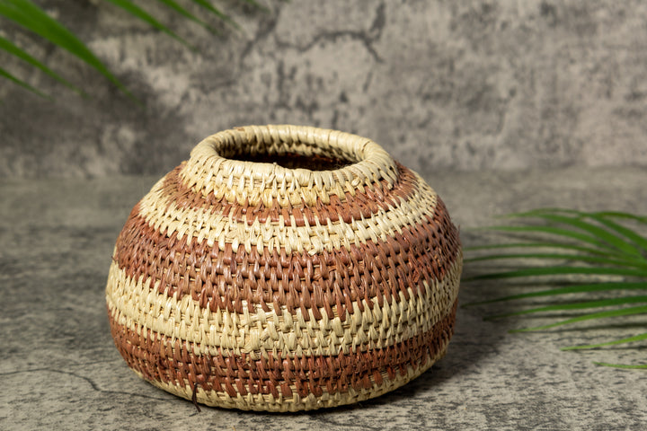 Brown Band Rainforest Vintage Basket