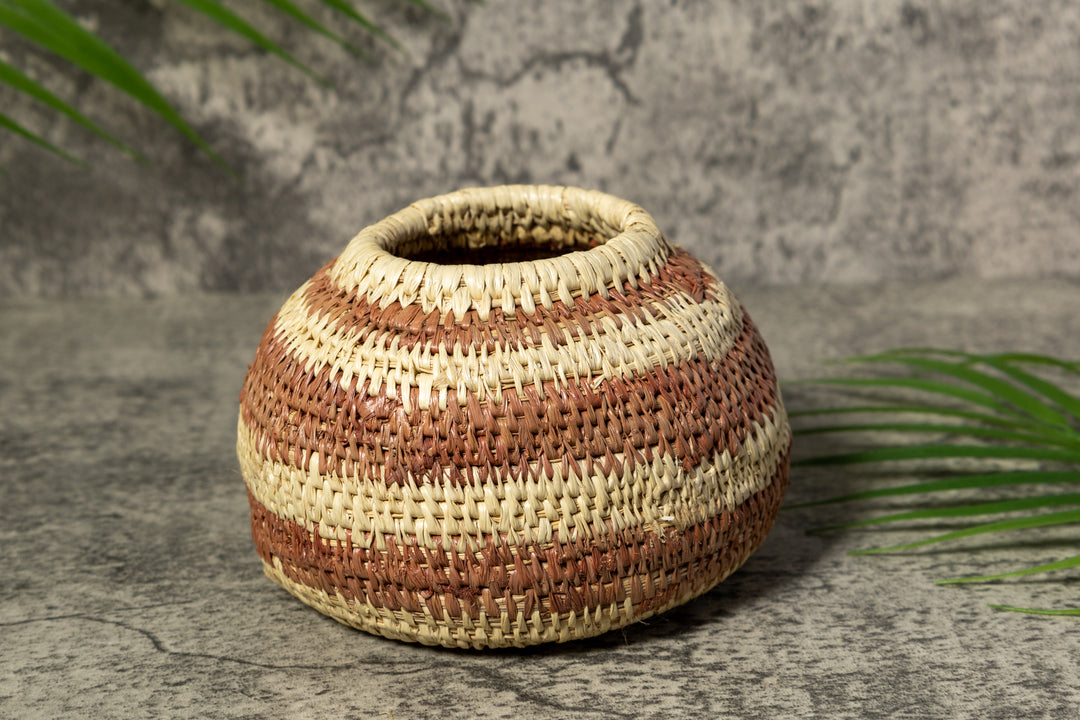 Brown Band Rainforest Vintage Basket