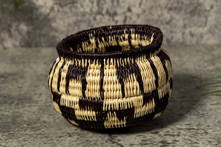 Black and White Rainforest Vintage Basket