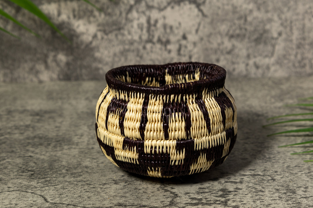 Black and White Rainforest Vintage Basket