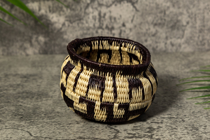 Black and White Rainforest Vintage Basket