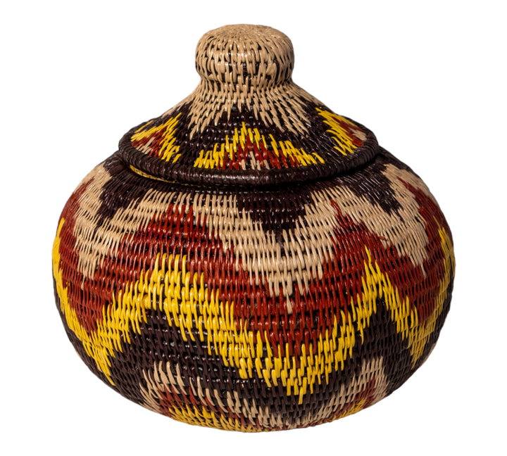 Angry Waves Woven Basket With Top