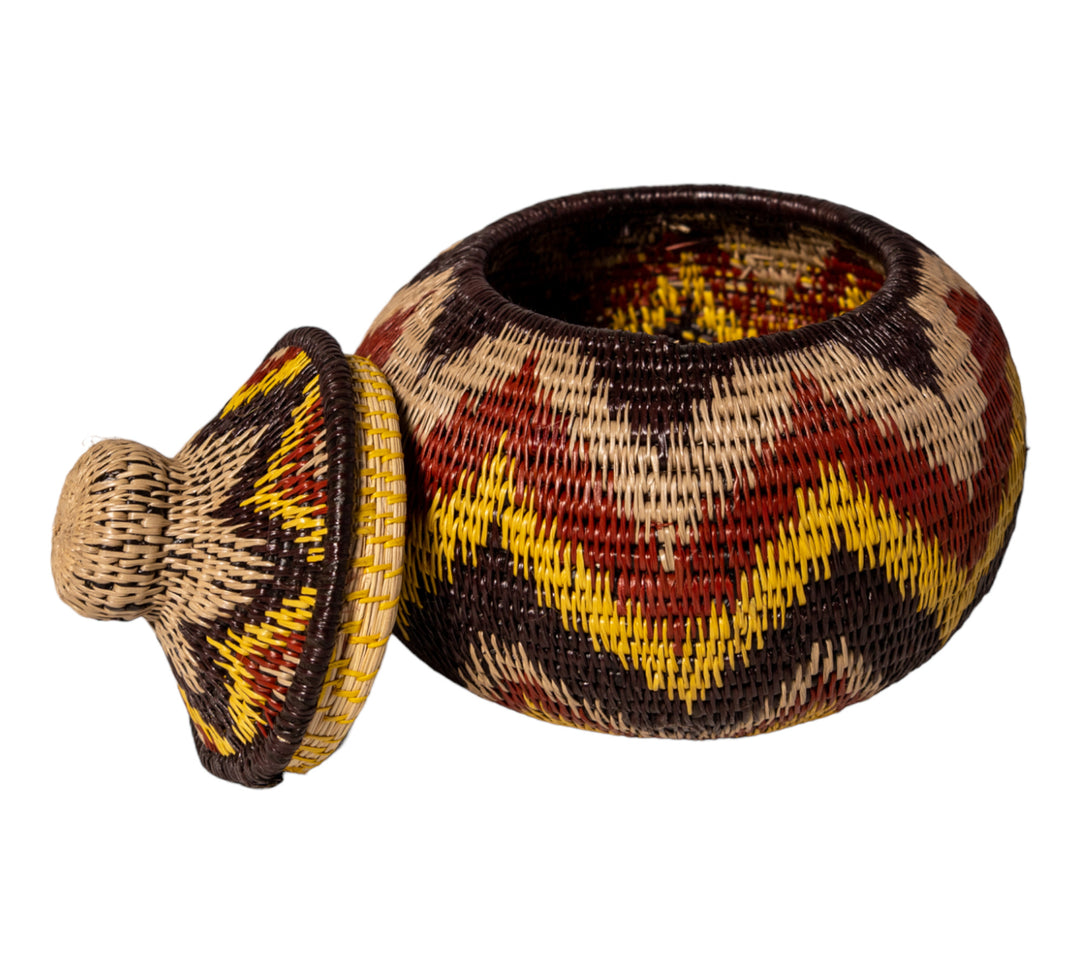 Angry Waves Woven Basket With Top