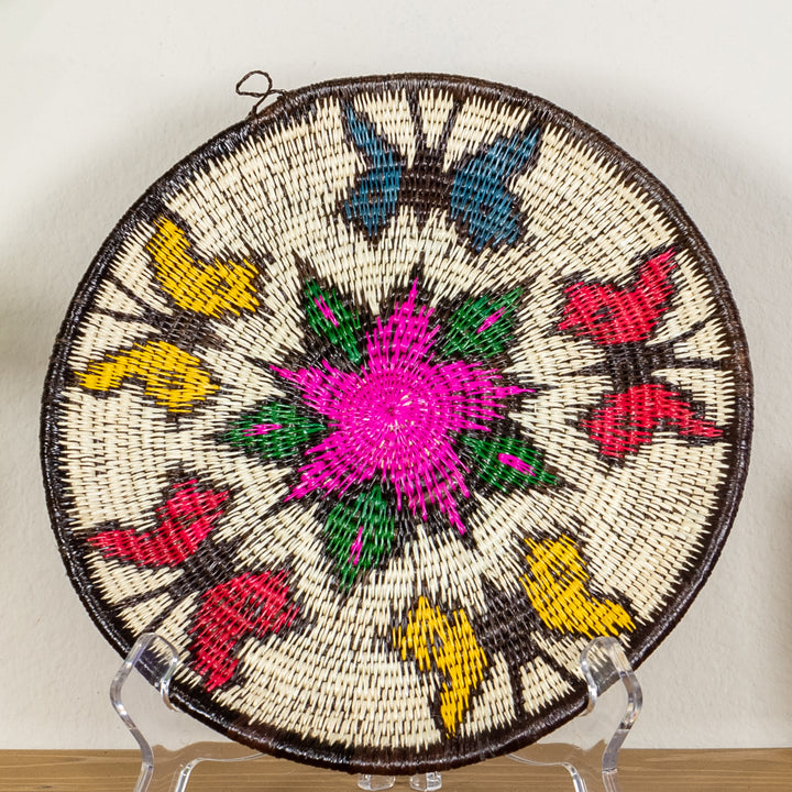 Rainbow of Color Butterfly Basket Plate