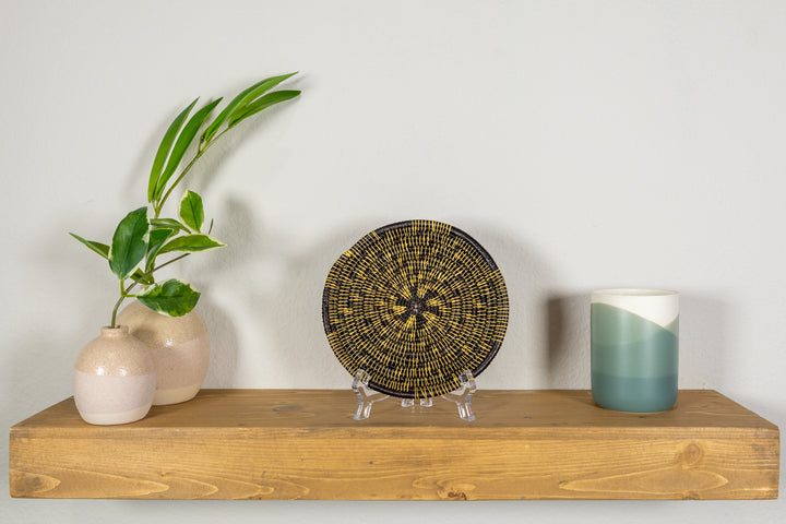 Black And Gold Small Basket Plate