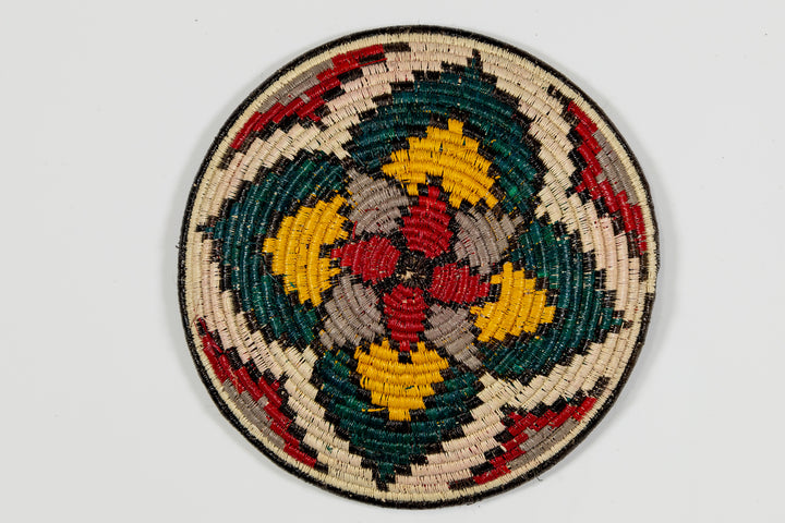 Red Center Flower Blossom Small Basket Plate