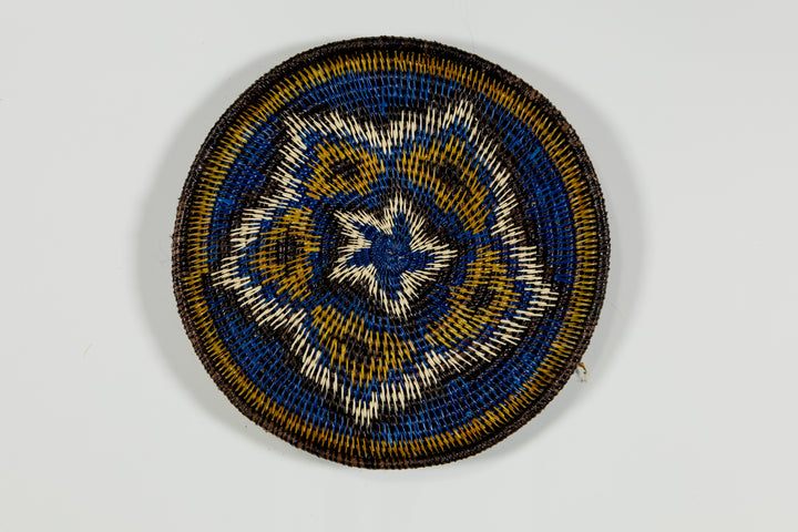 Blue and White Cosmic pulsating Star Basket Plate
