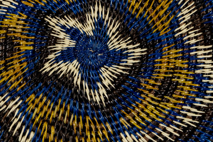Blue and White Cosmic pulsating Star Basket Plate