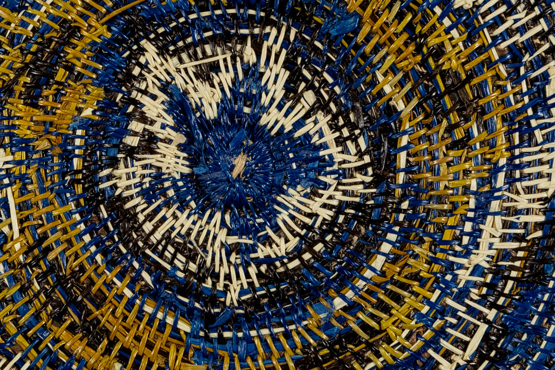 Blue and White Cosmic pulsating Star Basket Plate