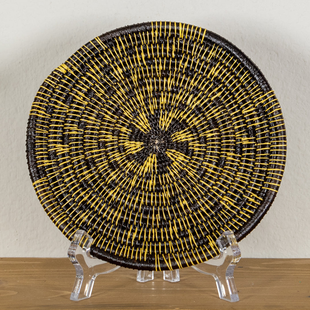 Black And Gold Small Basket Plate