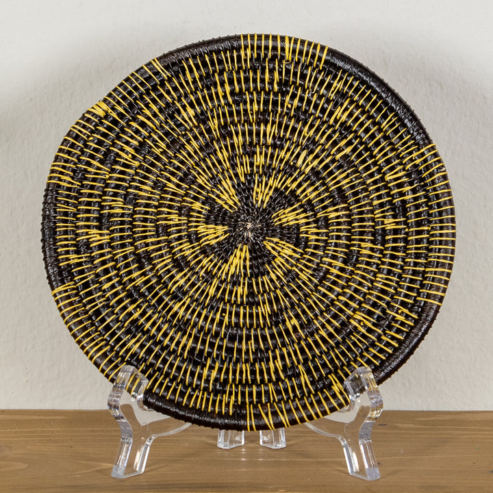 Black And Gold Small Basket Plate