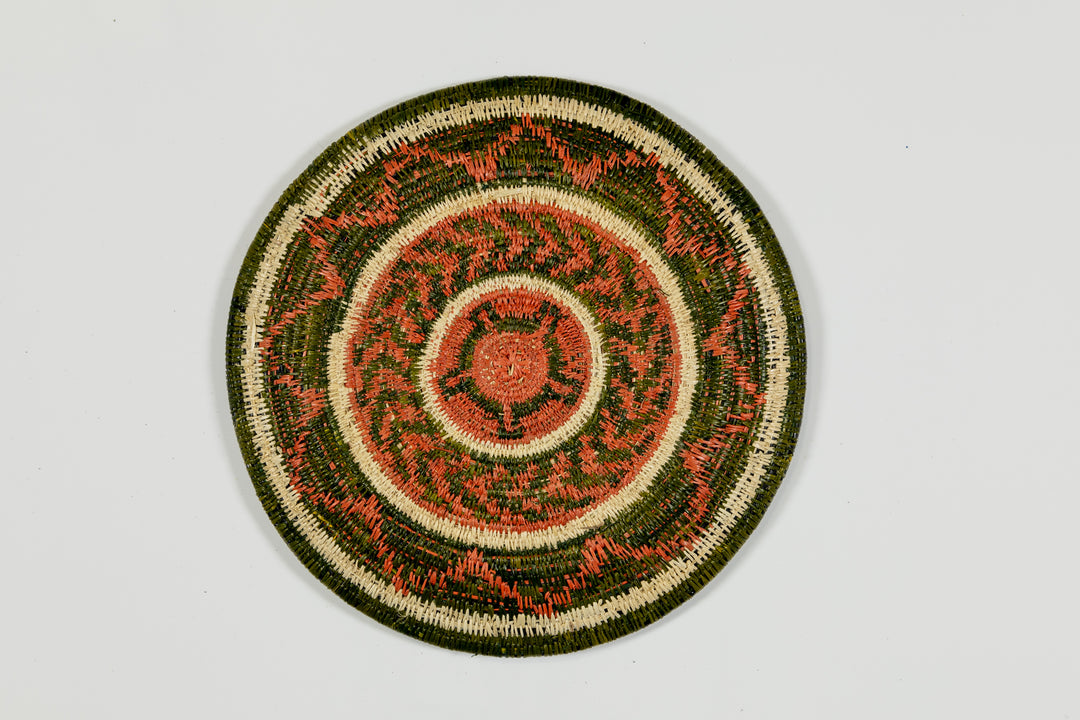 Bronze and Green Turtle Basket Plate