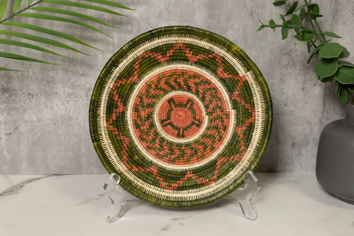 Bronze and Green Turtle Basket Plate
