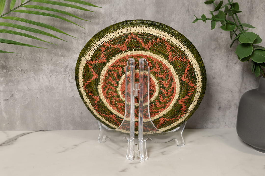 Bronze and Green Turtle Basket Plate