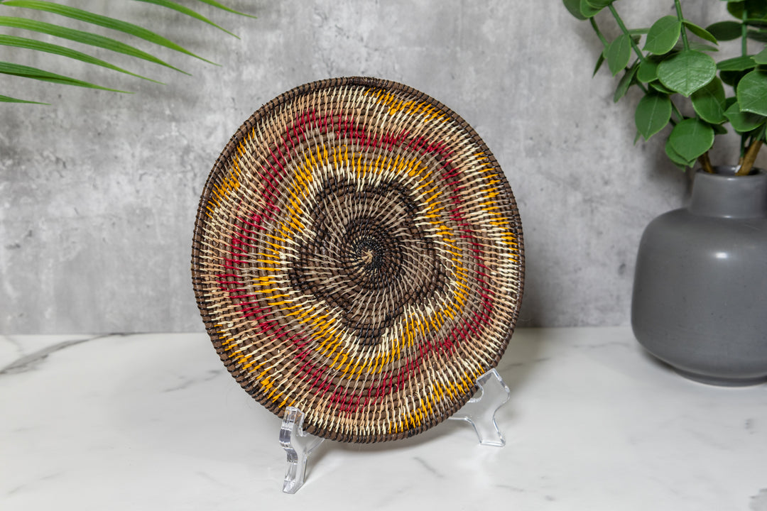 Star Spiraling in Space Basket Plate