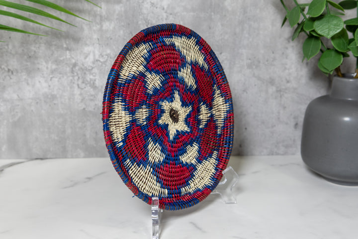 Red White And Blue Patriotic Basket Plate