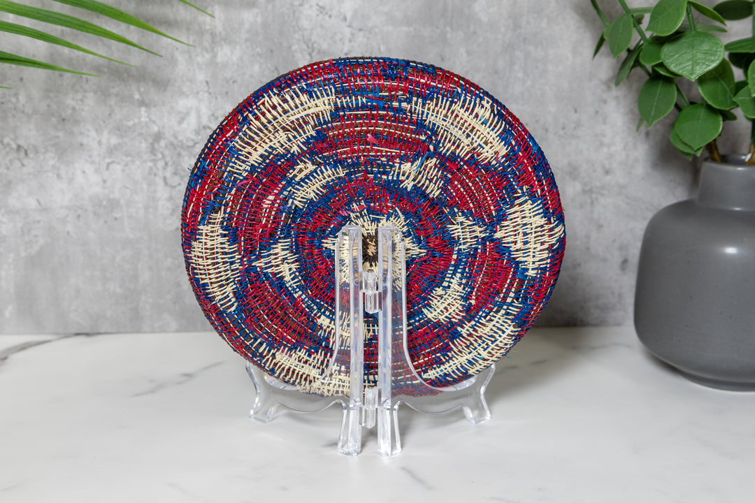 Red White And Blue Patriotic Basket Plate