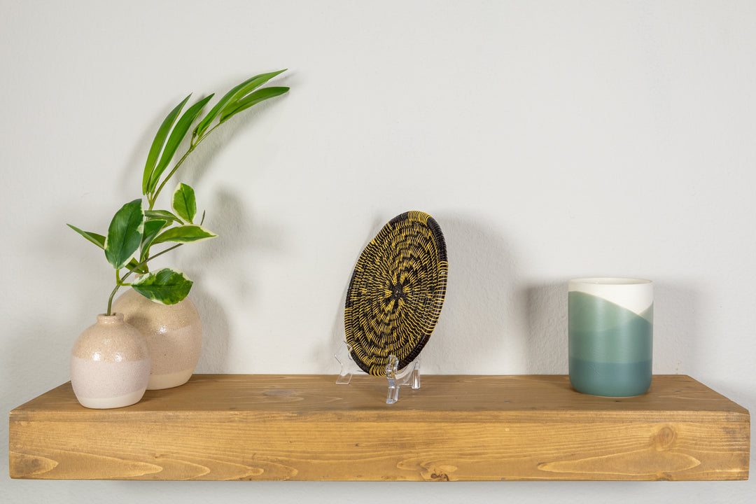 Black And Gold Small Basket Plate