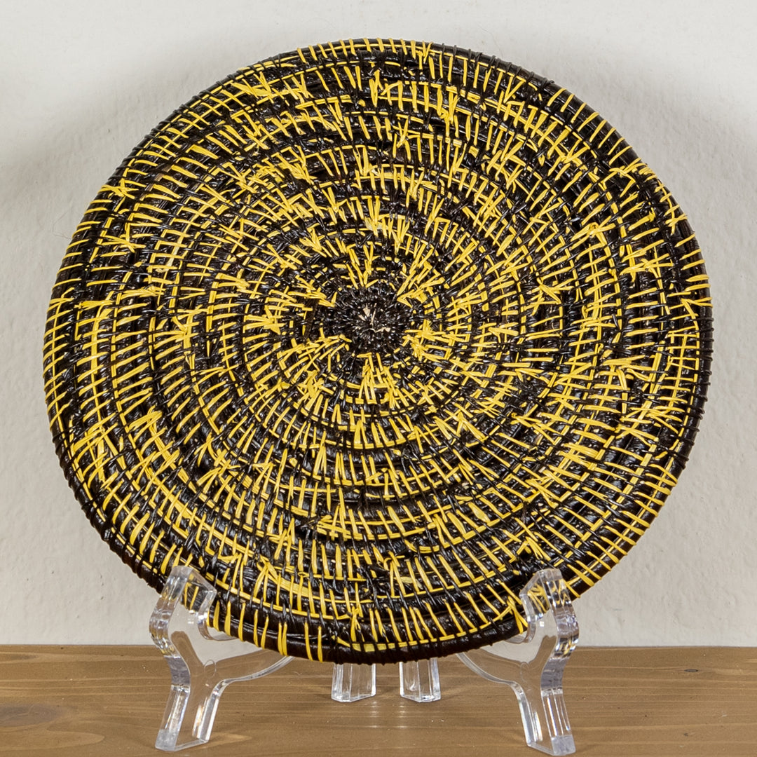 Black And Gold Small Basket Plate