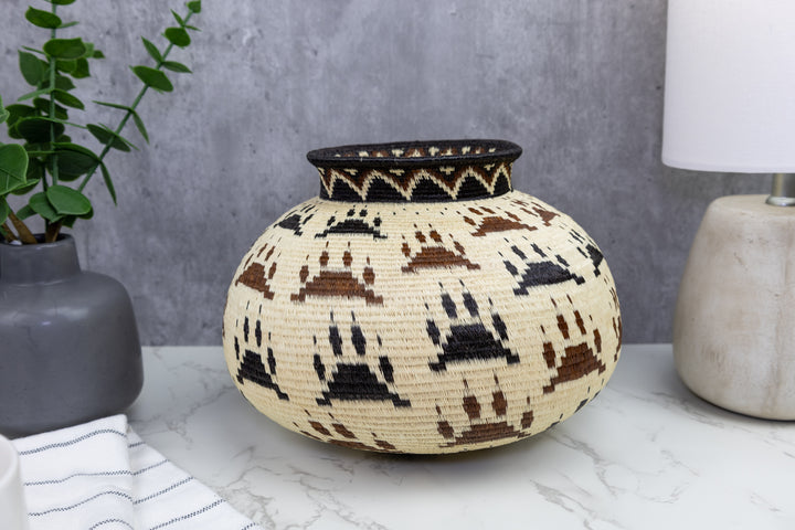 Mountain Lion Paw Woven Basket
