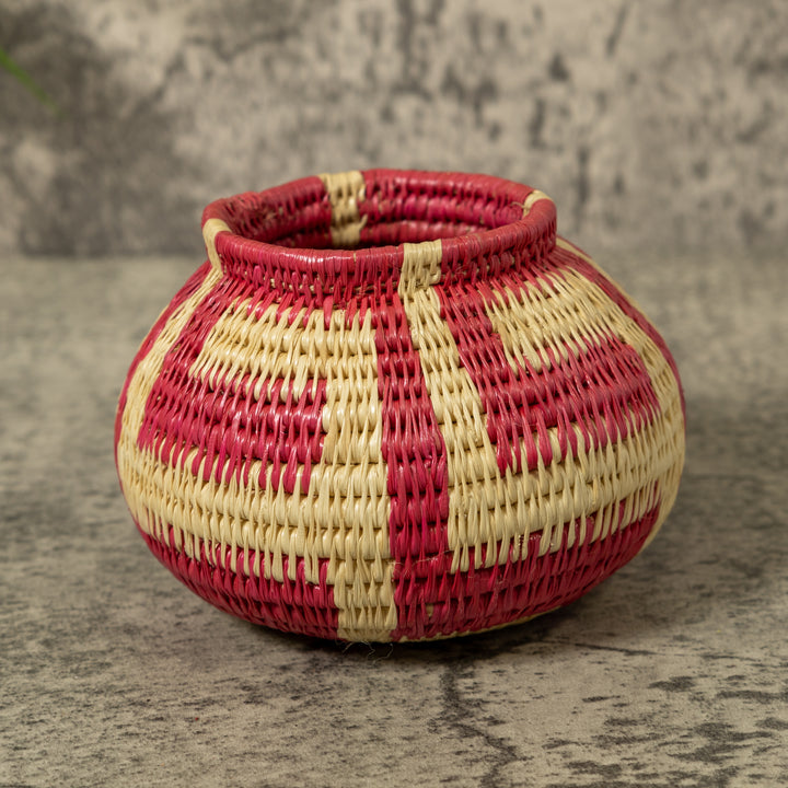 Pink And White Rainforest Basket