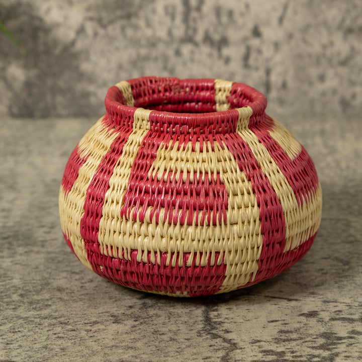 Pink And White Rainforest Basket