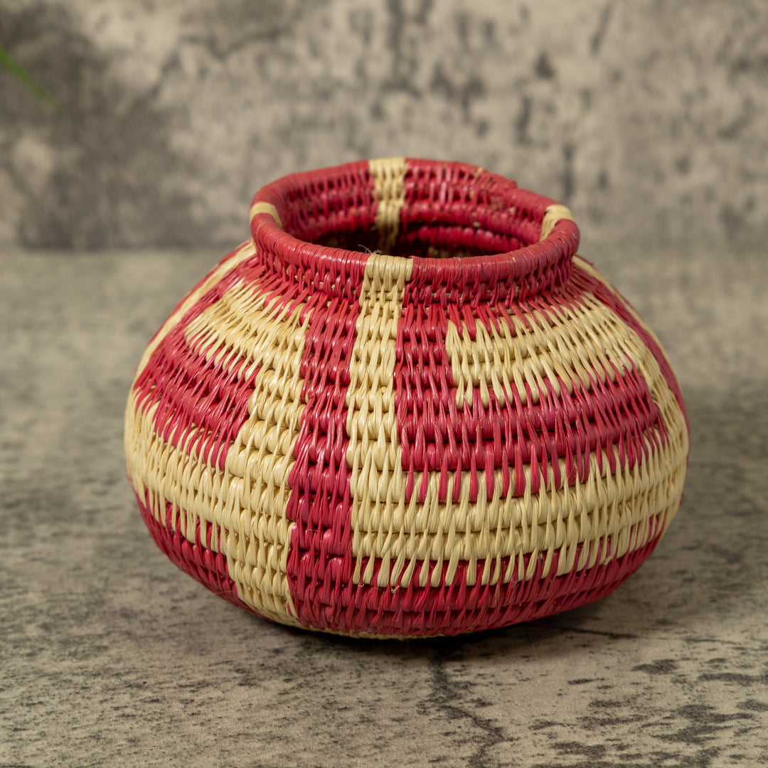 Pink And White Rainforest Basket