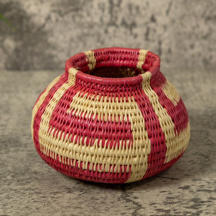 Pink And White Rainforest Basket