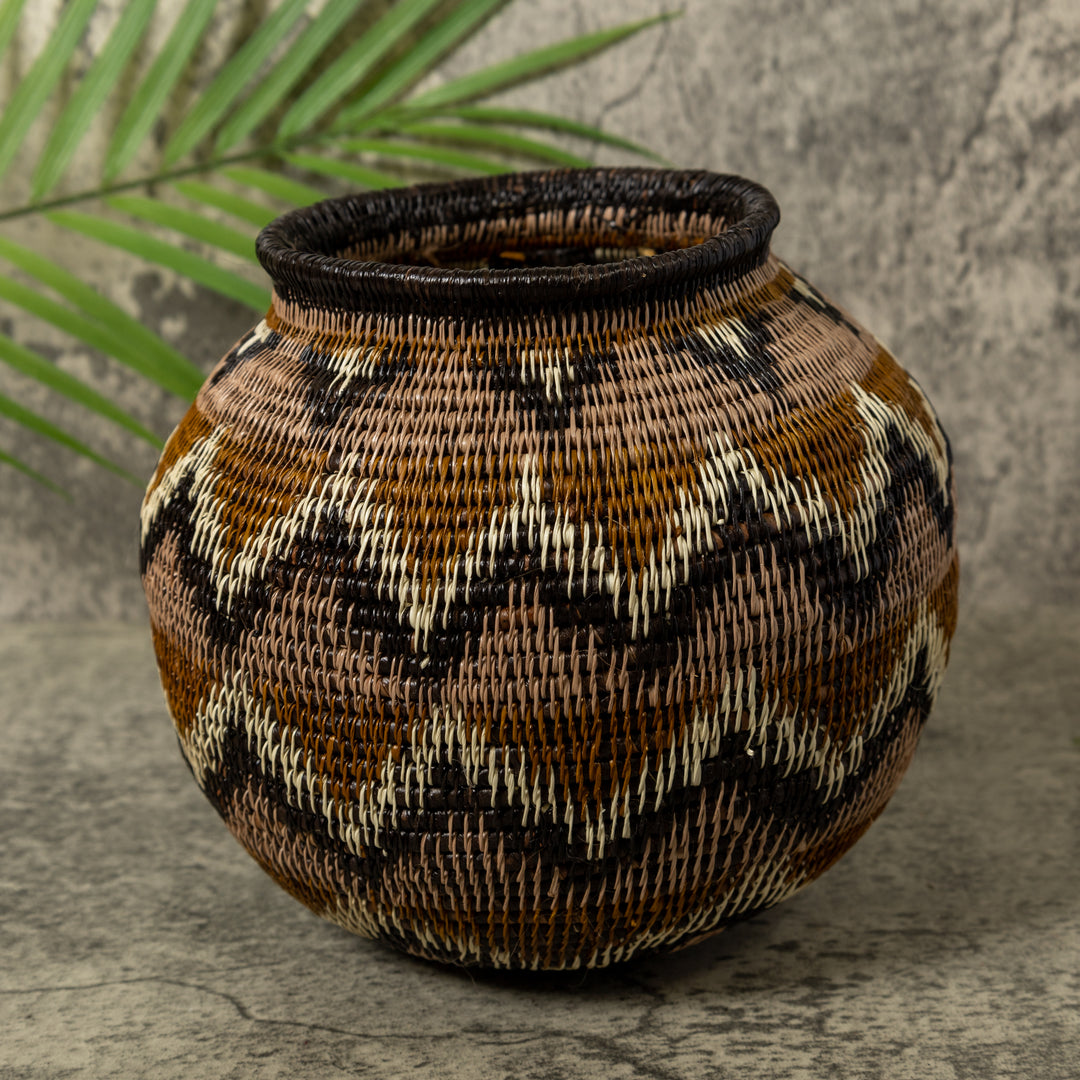 Brown And White Gentle Surf Rainforest Basket