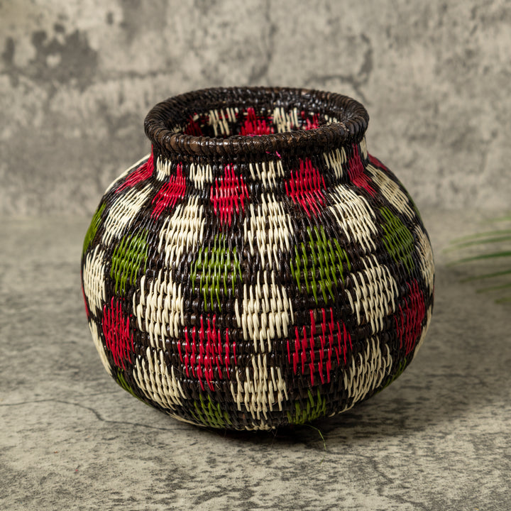 Red Green And White Christmas Rainforest Basket