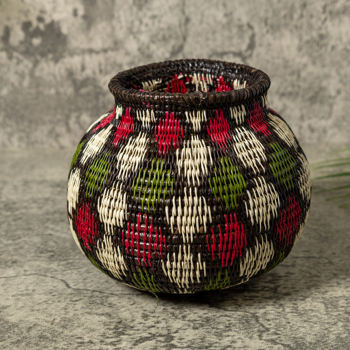 Red Green And White Christmas Rainforest Basket