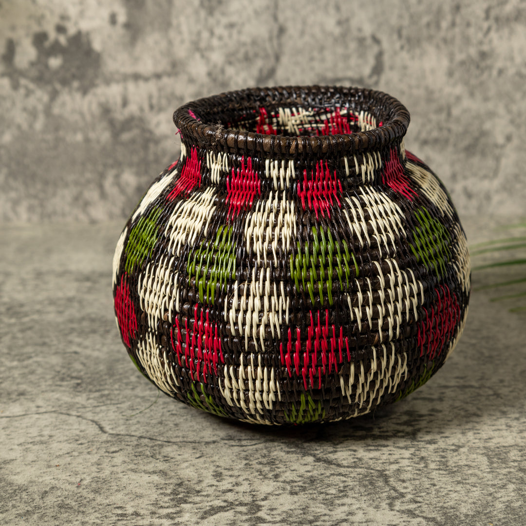Red Green And White Christmas Rainforest Basket