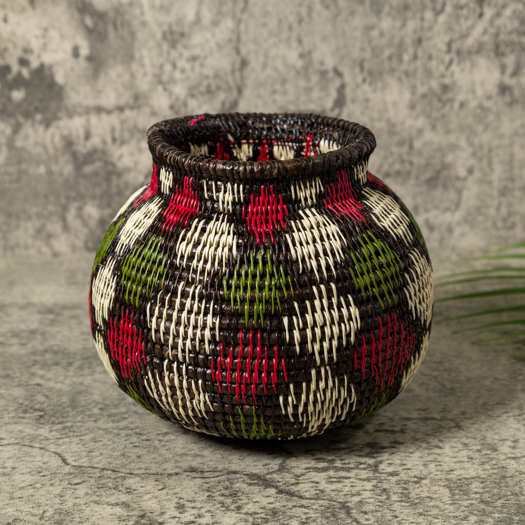 Red Green And White Christmas Rainforest Basket