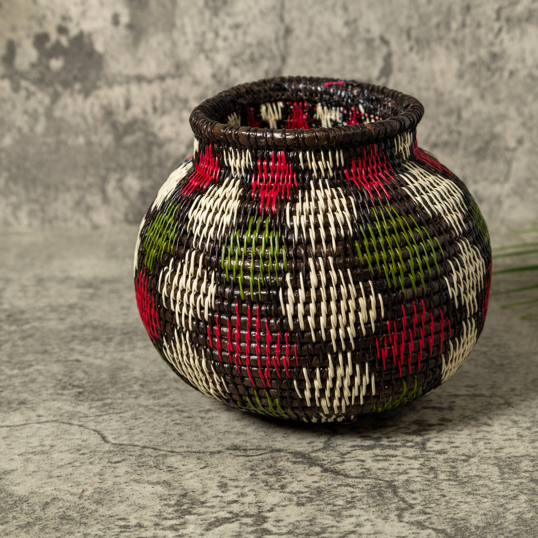 Red Green And White Christmas Rainforest Basket