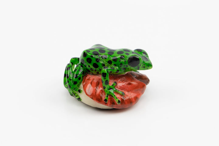 Hand Carved Poison Dart Frog Tagua Nut Made By Wounaan And Emberá Panama Indians. Animal Statue, Carving Miniature, Figurine, Decoration