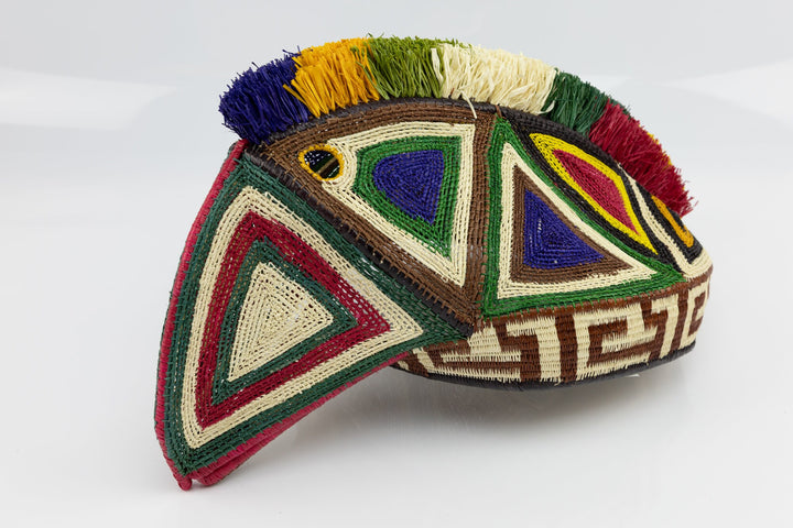 Hand Woven Large Parrot Bird Mask