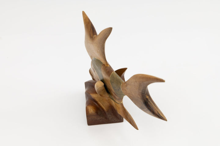 Tropical Fish Hand Carved Wood Sculpture Made By Indigenous Artisans