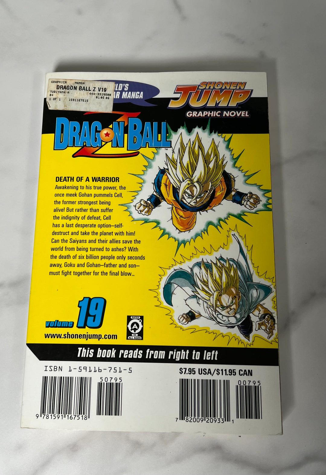 Dragon Ball Z Manga Vol. 19 by Akira Toriyama - Used, Excellent Condition!